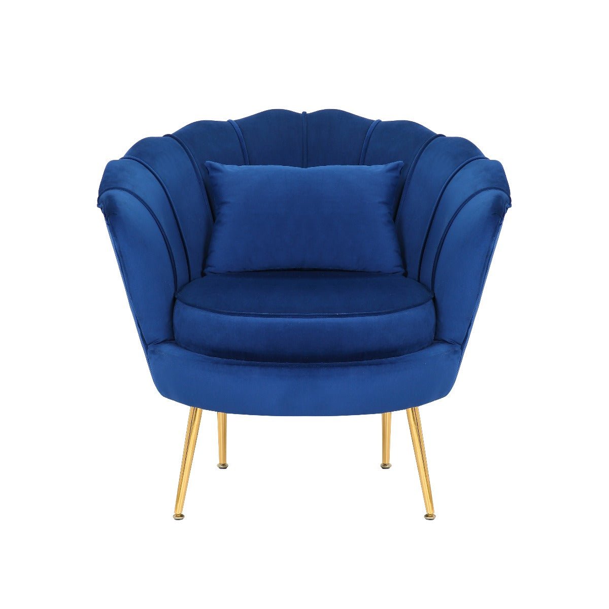Velvet Blue 1 Seater Accent Sofa DAISY - Image 3