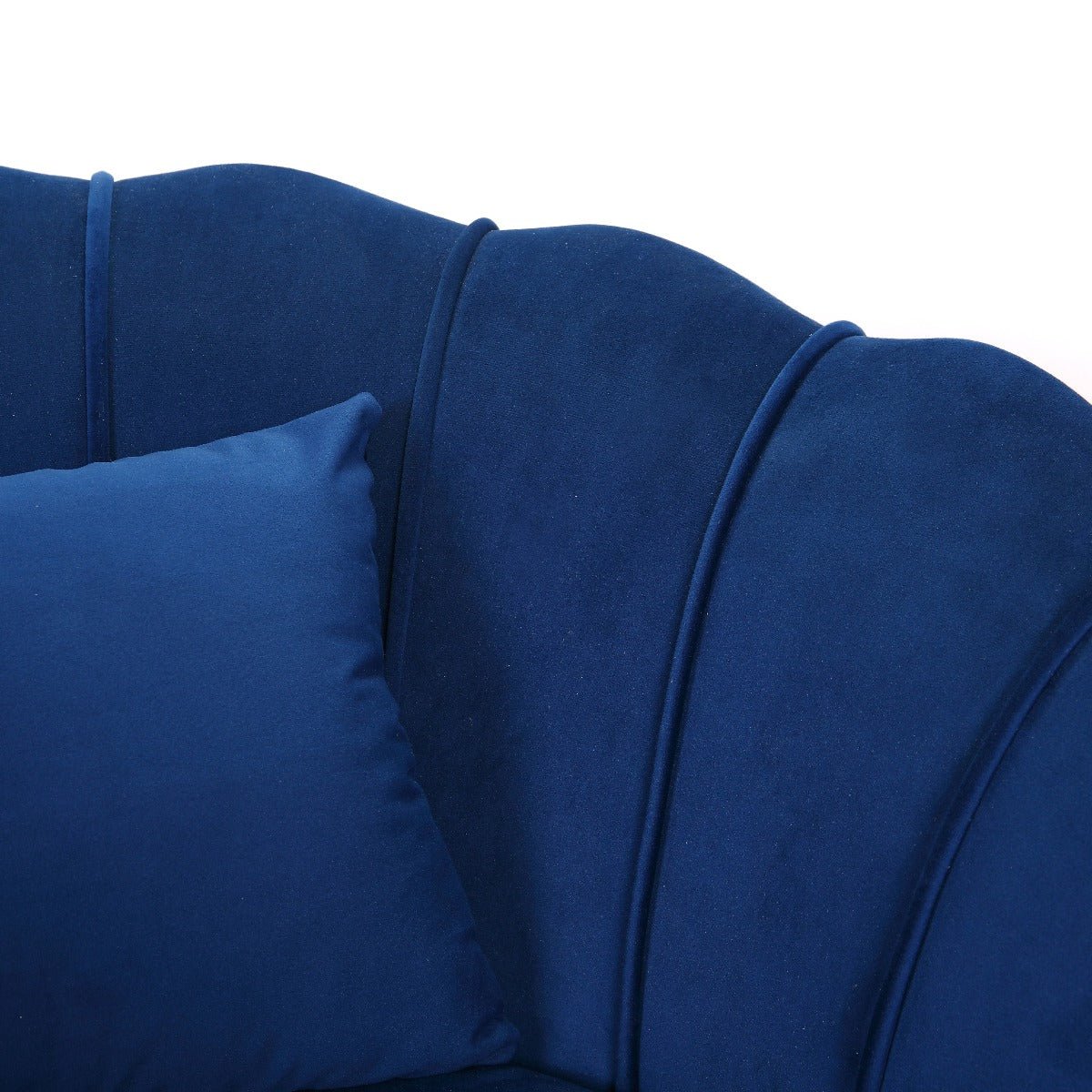 Velvet Blue 1 Seater Accent Sofa DAISY - Image 7