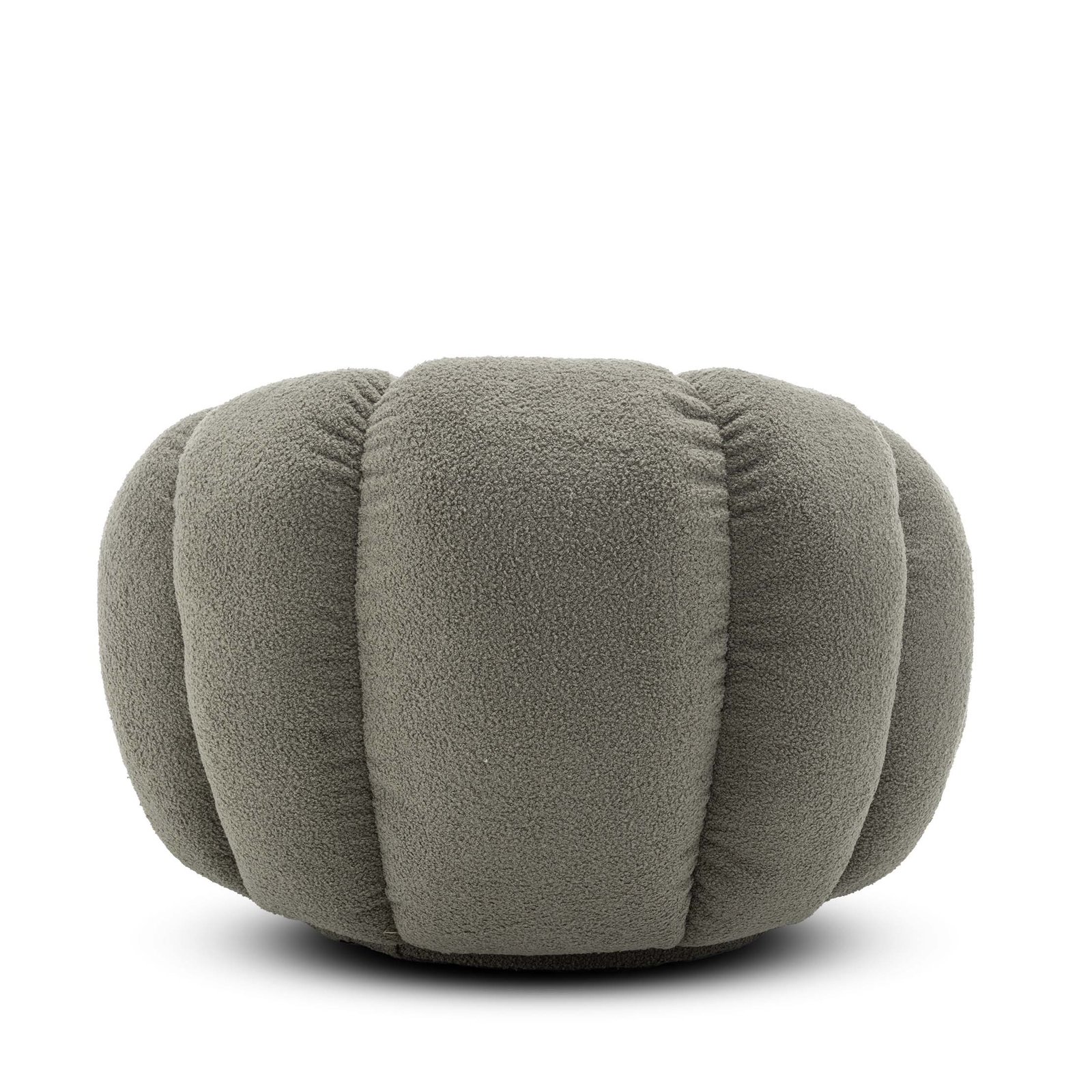 Teddy Boucle Fabric Sage Green 1 Seater Swivel Sofa with Footstool MIRIELLE - Image 8