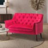 Velvet Pink 2 Seat Franca Accent Chair